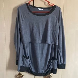 Long sleeve nursing top